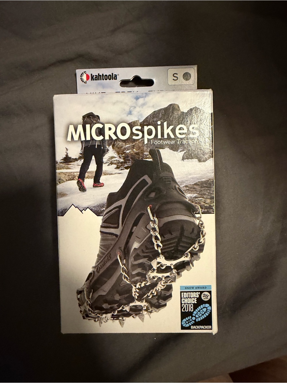 Kahtoola MICROspikes Footwear Traction - Black and Silver Stainless Steel